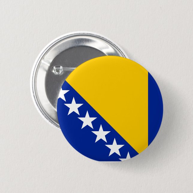 Flagge von Bosnien Herzegowina Button (Vorne & Hinten)