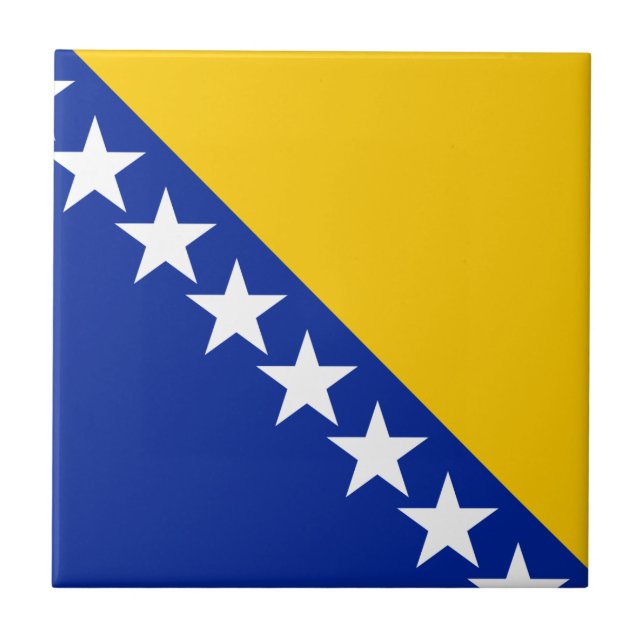 Flagge von Bosnien und Herzegowina Fliese (Vorderseite)