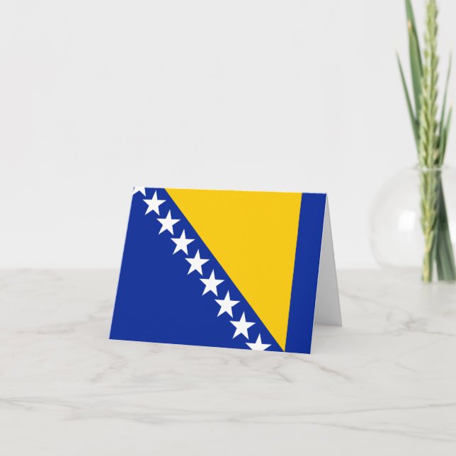 Flagge von Bosnien und Herzegowina Karte (Vorderseite)