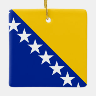 Flagge von Bosnien und Herzegowina Keramikornament