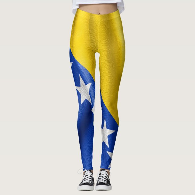 Flagge von Bosnien und Herzegowina Leggings (Vorderseite)
