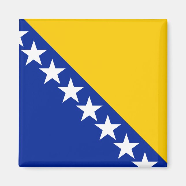 Flagge von Bosnien und Herzegowina Magnet (Vorne)