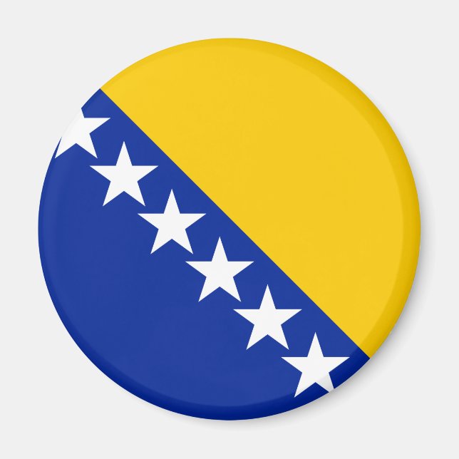 Flagge von Bosnien und Herzegowina Magnet (Vorne)