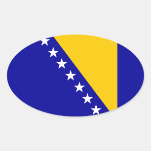 Flagge von Bosnien und Herzegowina Ovaler Aufkleber
