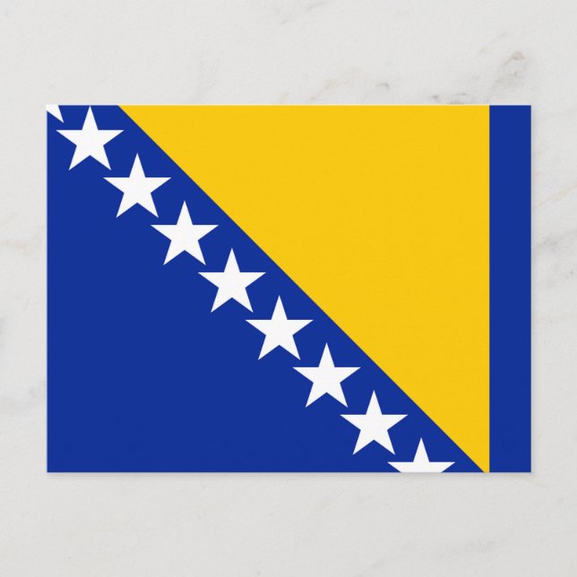 Flagge von Bosnien und Herzegowina Postkarte (Vorderseite)