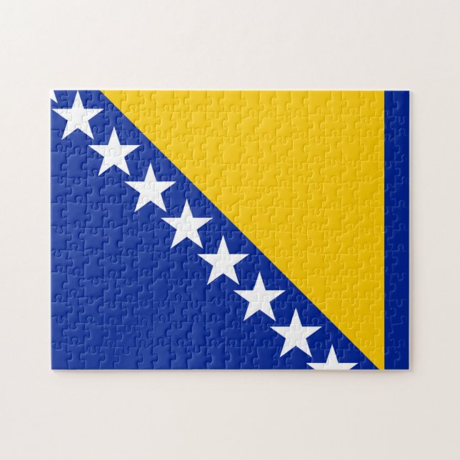 Flagge von Bosnien und Herzegowina Puzzle (Horizontal)