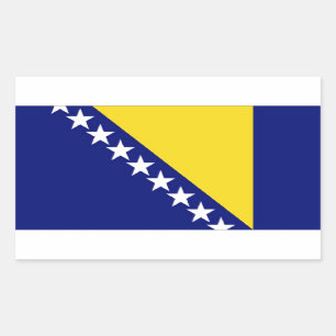 Flagge von Bosnien und Herzegowina Rechteckiger Aufkleber