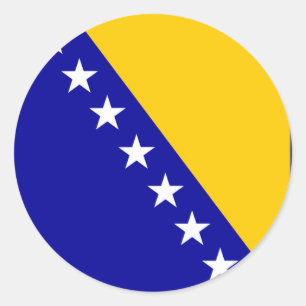 Flagge von Bosnien und Herzegowina Runder Aufkleber