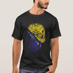 Flagge von Bosnien und Herzegowina - Schädel und R T-Shirt