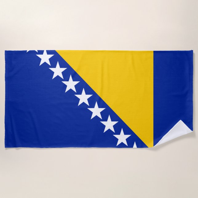 Flagge von Bosnien und Herzegowina Strandtuch (Vorderseite)