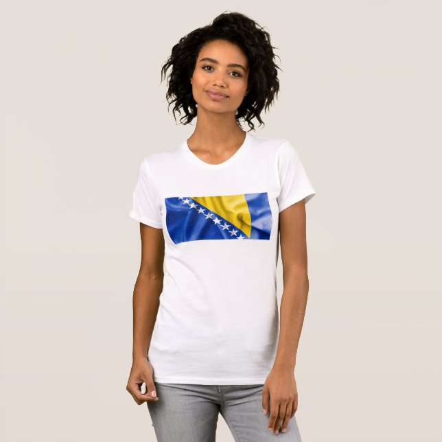 Flagge von Bosnien und Herzegowina T-Shirt (Vorne ganz)
