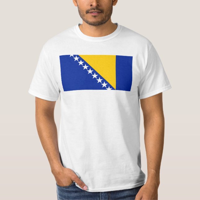 Flagge von Bosnien und Herzegowina T-Shirt (Vorderseite)