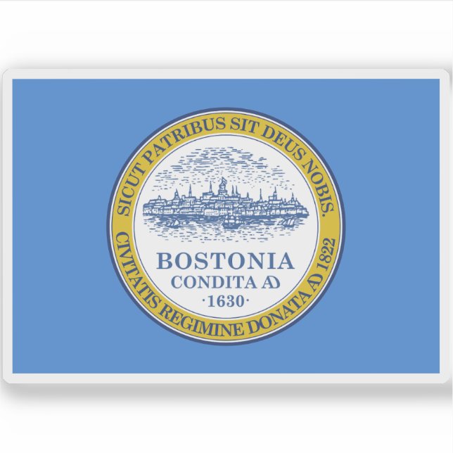 Flagge von Boston, Massachusetts Aufkleber (Vorderseite)