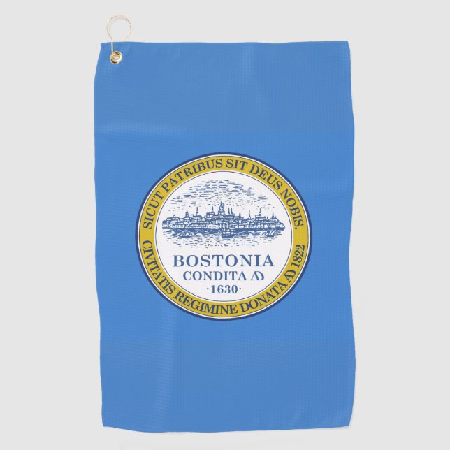 Flagge von Boston, Massachusetts  Golfhandtuch (Vorderseite)