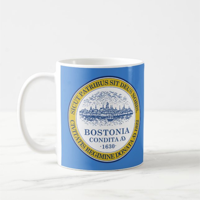 Flagge von Boston, Massachusetts Kaffeetasse (Links)