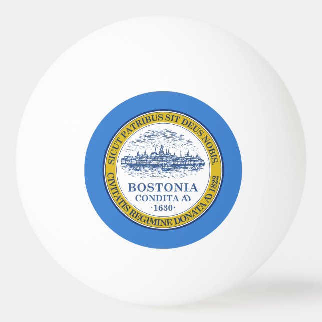 Flagge von Boston, Massachusetts Ping-Pong Ball (Vorderseite)