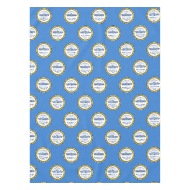 Flagge von Boston, Massachusetts Tablecloth Tischdecke (Vorderseite)