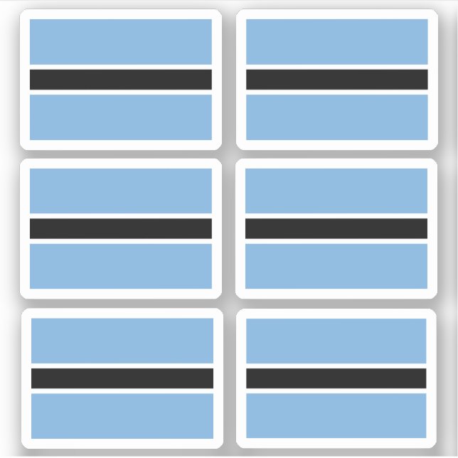 Flagge von Bostwana - Sammelaufkleber Aufkleber (Vorderseite)