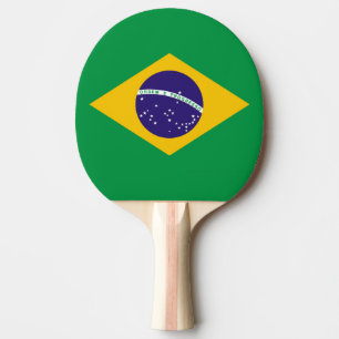 Flagge von Brasilien Bandeira tun Brasilien Tischtennis Schläger