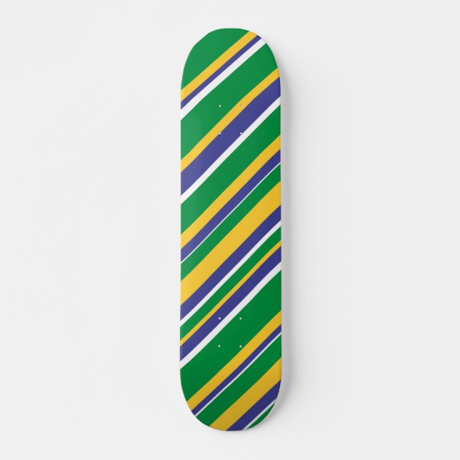 Flagge von Brasilien inspirierte farbiges Skateboard (Vorne)
