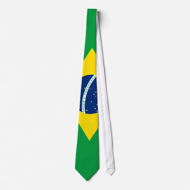 Flagge von Brasilien-Krawatte Krawatte (Vorderseite)