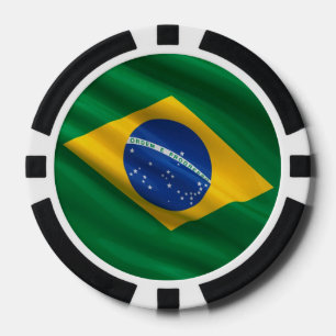 Flagge von Brasilien Pokerchips