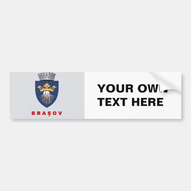 Flagge von Brasov Autoaufkleber (Vorne)