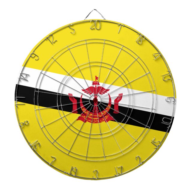 Flagge von Brunei Dartscheibe (vorne)