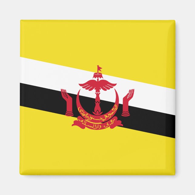 Flagge von Brunei Magnet (Vorne)