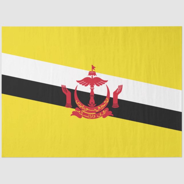 Flagge von Brunei Seidenpapier (Vorderseite)