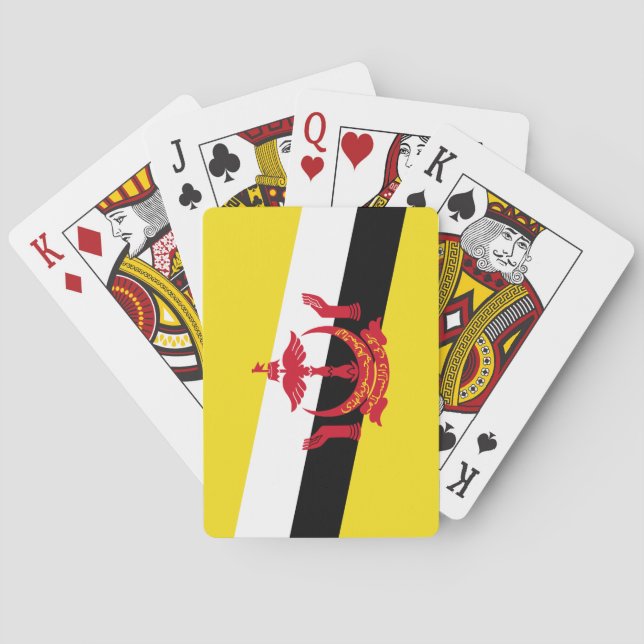Flagge von Brunei Spielkarten (Rückseite)