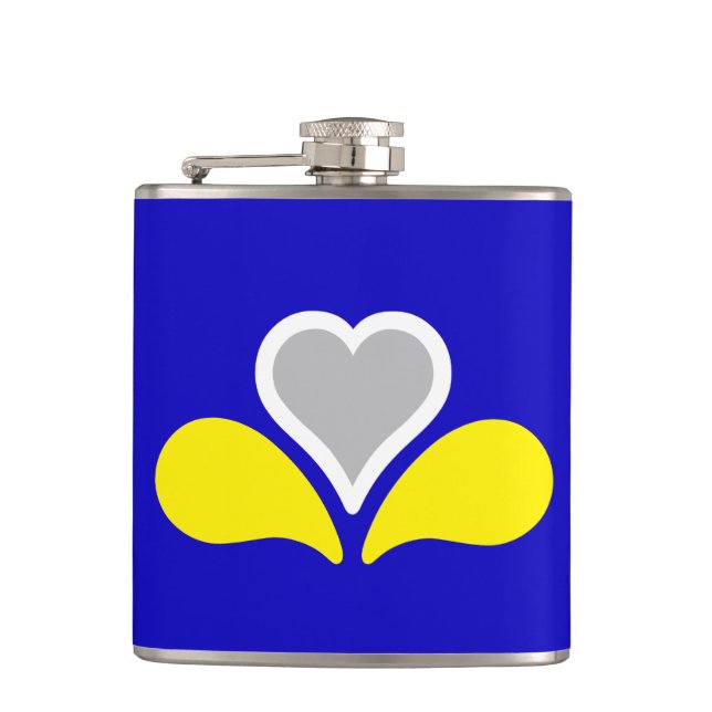 Flagge von Brüssel, Belgien Hip Flask Flachmann (Vorderseite)