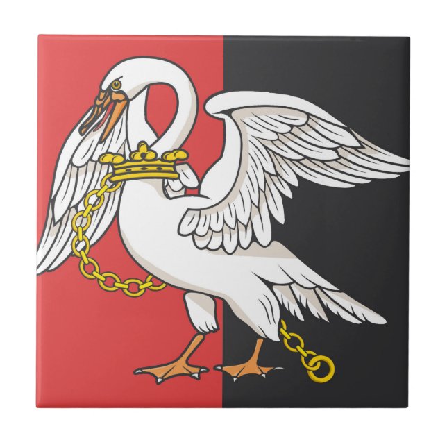 Flagge von Buckinghamshire (Landkreis des Vereinig Fliese (Vorderseite)