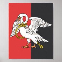 Flagge von Buckinghamshire (Landkreis des Vereinig Poster
