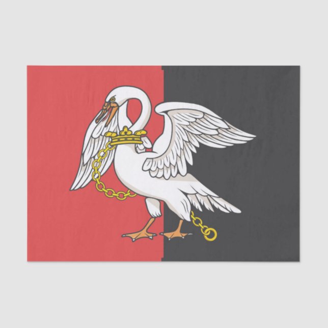 Flagge von Buckinghamshire (Landkreis des Vereinig Seidenpapier (Vorderseite)