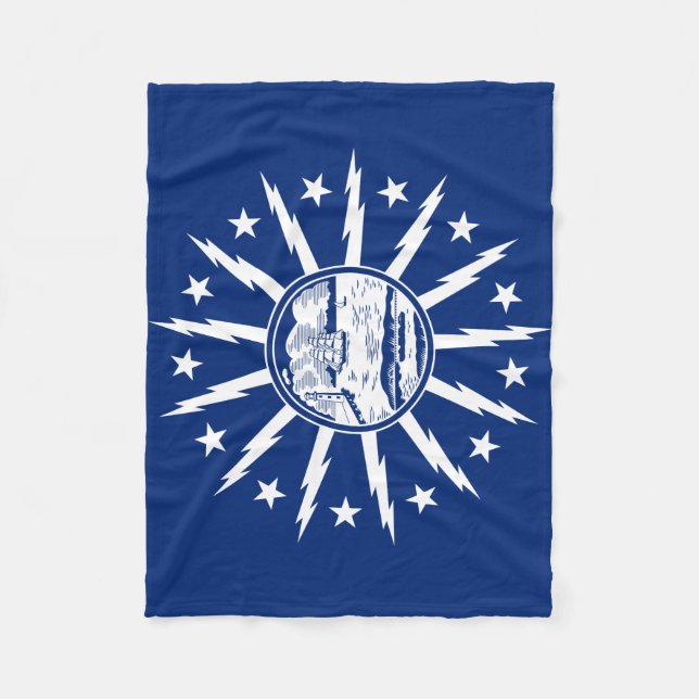 Flagge von Buffalo, New York Fleece-Decke Fleecedecke (Vorderseite)