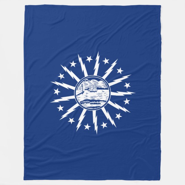 Flagge von Buffalo, New York Fleece-Decke Fleecedecke (Vorderseite)