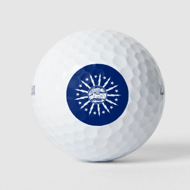 Flagge von Buffalo, New York Golfball (Vorderseite)