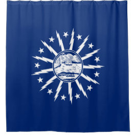 Flagge von Buffalo (Stadt am New Yorker Staat) Duschvorhang