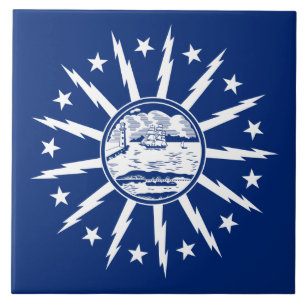 Flagge von Buffalo (Stadt am New Yorker Staat) Fliese