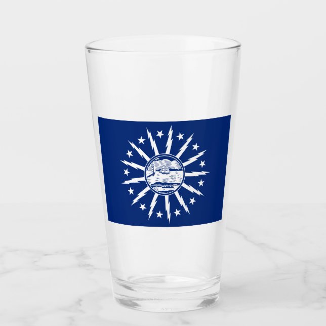 Flagge von Buffalo (Stadt am New Yorker Staat) Glas (Vorderseite)