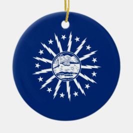 Flagge von Buffalo (Stadt am New Yorker Staat) Keramik Ornament