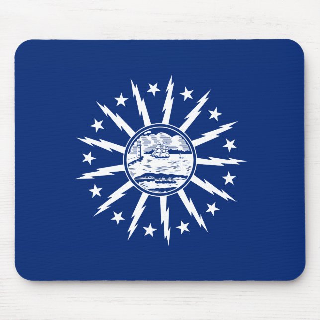 Flagge von Buffalo (Stadt am New Yorker Staat) Mousepad (Vorne)
