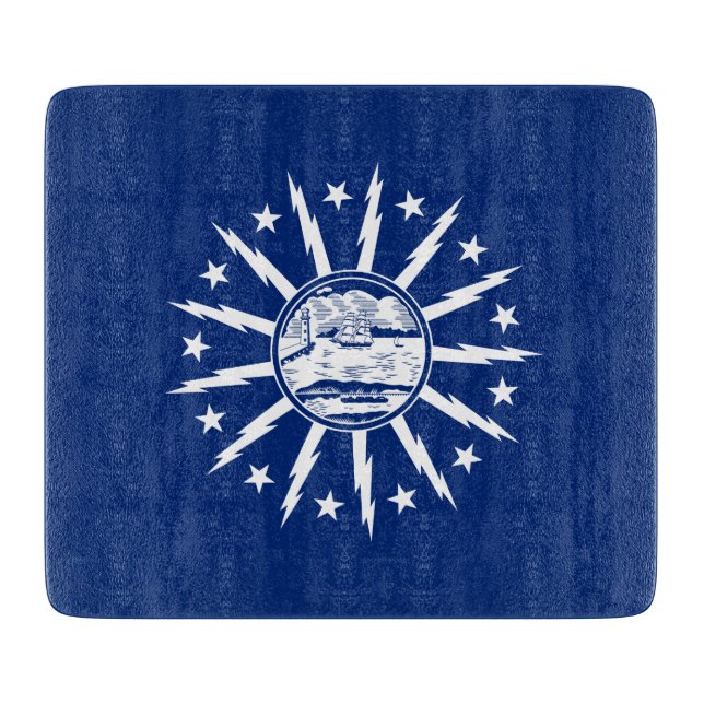Flagge von Buffalo (Stadt am New Yorker Staat) Schneidebrett (Vorderseite)