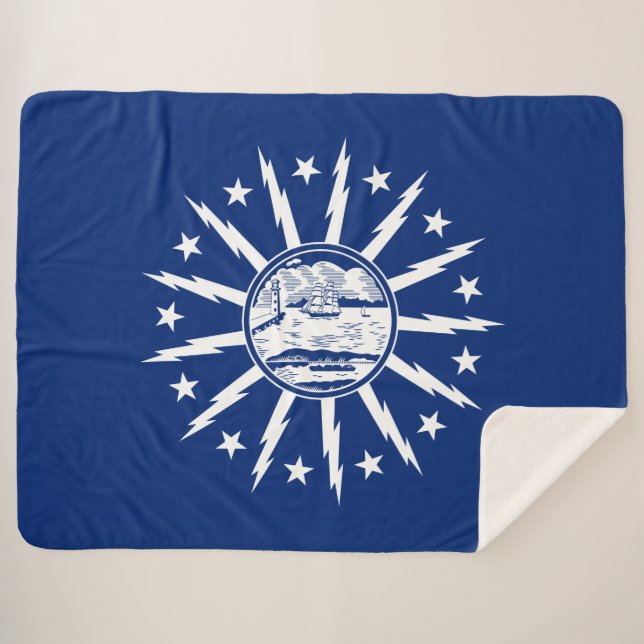 Flagge von Buffalo (Stadt am New Yorker Staat) Sherpadecke (Vorderseite (Horizontal))