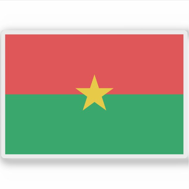 Flagge von Burkina Faso Aufkleber (Vorderseite)