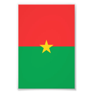 Flagge von Burkina Faso Fotodruck