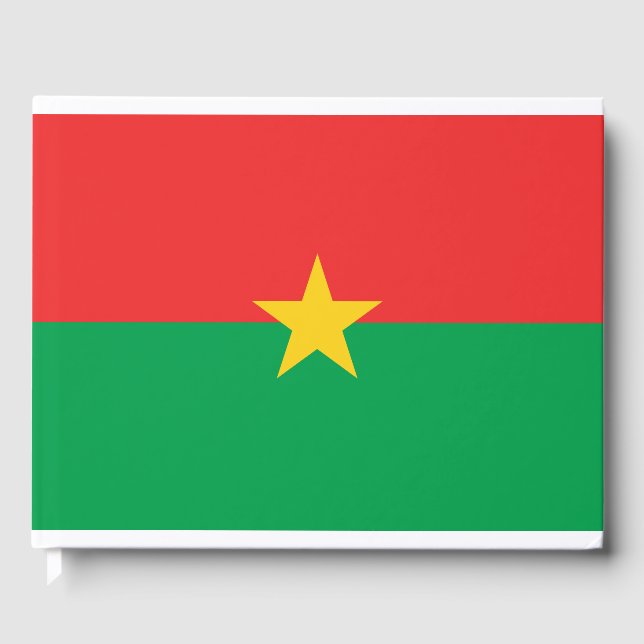 Flagge von Burkina Faso Gästebuch (Vorderseite)
