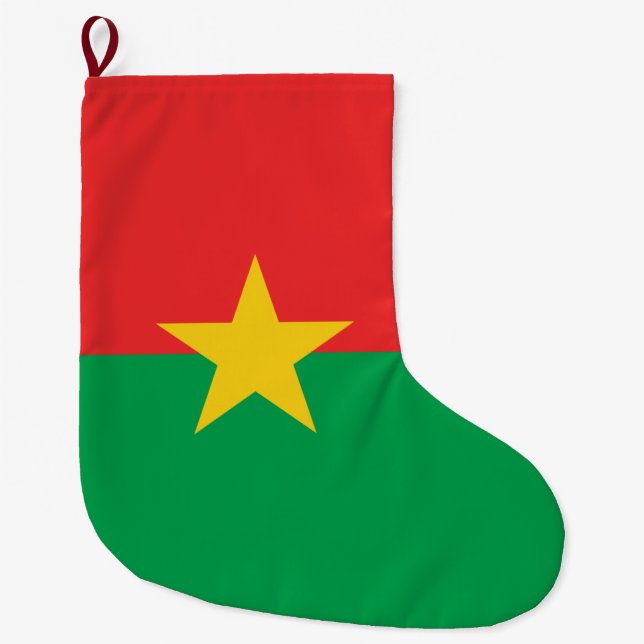 Flagge von Burkina Faso Großer Weihnachtsstrumpf (Vorderseite)
