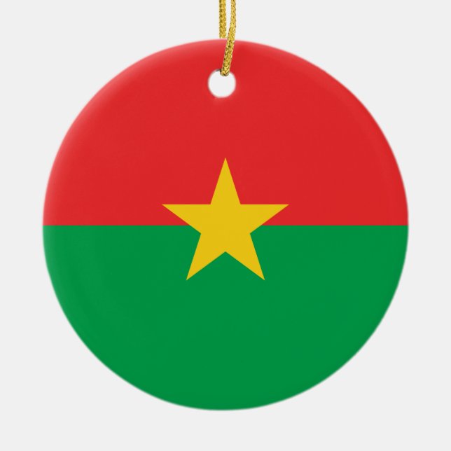 Flagge von Burkina Faso Keramik Ornament (Vorne)